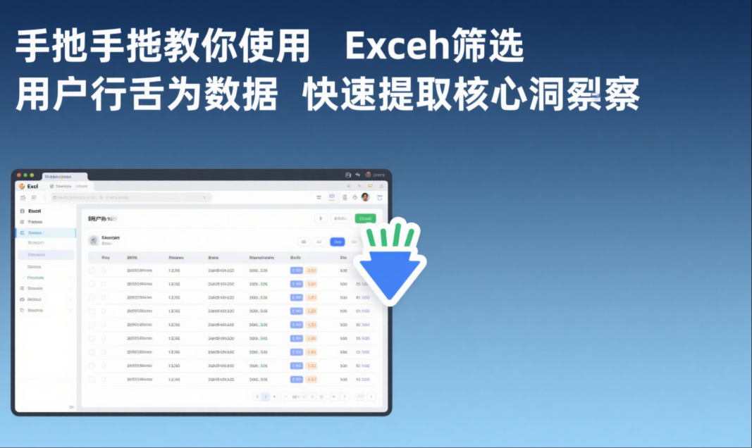手把手教你用Excel筛选用户行为数据，快速提取核心洞察